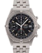 A GENTLEMAN'S STAINLESS STEEL BREITLING BLACKBIRD 