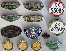 Quantity (13) of bus CAP BADGES, PSV BADGES etc from various operators incl Maidstone & District,