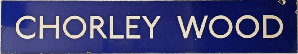 c1930s/40s London Underground enamel PLATFORM SIGN from Chorley Wood, the former Metropolitan