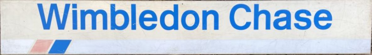 Network South East STATION PLATFORM SIGN from Wimbledon Chase station on the Sutton Loop Line. A