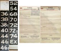 Pair of London Transport tramway items from Abbey Wood depôt comprising a route-number DESTINATION