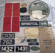 Quantity (20) of Bristol Omnibus Co mixed items including a bus STAIRCASE MIRROR, Bristol & ECW