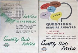 Pair of 1946 London Transport POSTERS from the 