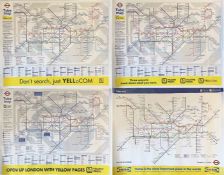 Selection (4) of London Underground quad-royal POSTER MAPS comprising issues dated May 2001,