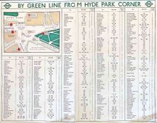 1947 London Transport POSTER 'By Green Line from Hyde Park Corner'. A pair poster (2 x double royal)