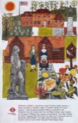 1976 London Transport double-royal POSTER 'American London' by Gaynor Chapman (b.1935). Produced
