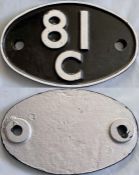 British Railways (Western Region) cast-iron LOCOMOTIVE SHEDPLATE 81C for Southall 1950-73 and sub-