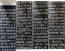 1974 Crosville Motor Services DESTINATION BLIND with North Wales destinations. A linen blind, made