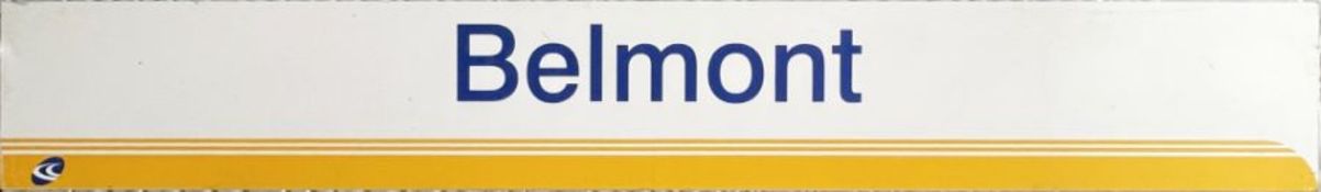 Connex South Central STATION PLATFORM SIGN from Belmont on the former LBSCR Epsom Downs line. A