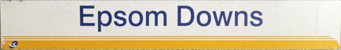 Connex South Central STATION PLATFORM SIGN from Epsom Downs on the former LBSCR branch line from