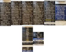 Pair of London Transport Metrobus DESTINATION BLINDS from HL (Hanwell) garage comprising an NN (