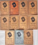 Quantity (11) of 1930s London Transport TIMETABLE BOOKLETS (Buses, Coaches, Trolleybuses, Tramways &