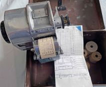 London Transport GIBSON TICKET MACHINE, serial no 34760, an alpha fare codes machine. Prints a