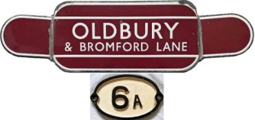 Two Railwayana items comprising a British Railways (London Midland Region) enamel STATION TOTEM SIGN