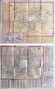Pair of 1940s/50s London Transport quad-royal POSTER MAPS comprising c1948-50 