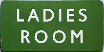 British Railways (Southern Region) ENAMEL SIGN 'Ladies Room'. A flanged sign measuring 24