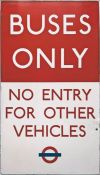 1950s/60s London Transport ENAMEL SIGN from a bus station 