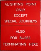 Pair of London Transport bus stop enamel G-PLATES 