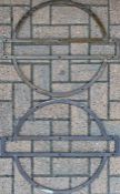Pair of London Underground station ROUNDEL FRAMES in brass. These are the standard smaller type, 24