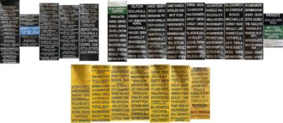 Trio of 1980s/90s bus DESTINATION BLINDS from the West Midlands area comprising two from Acocks