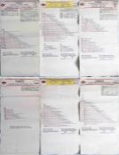 3 x London Transport TROLLEYBUS card FARECHARTS comprising routes 543/643/649A and 647 from 1960,