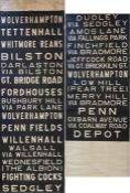 1950s/60s Wolverhampton Corporation TROLLEYBUS DESTINATION BLIND. A complete, linen blind in very