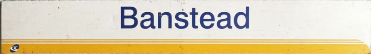 Connex South Central STATION PLATFORM SIGN from Banstead on the former LB&SCR Epsom Downs line.