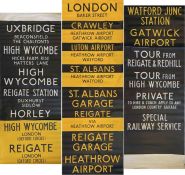 London Country DESTINATION BLIND for a Leyland National bus/coach from RG (Reigate) or HE (High