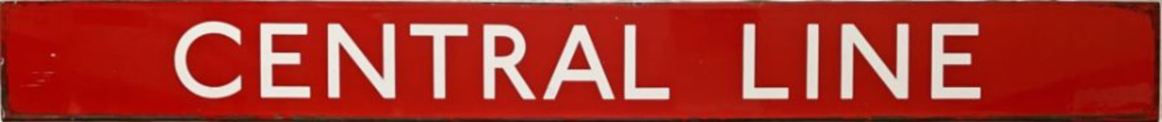 London Underground enamel PLATFORM SIGN 'Central Line'. These were/are located on the platforms