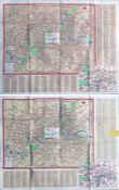 Pair of 1950s/60s London Transport quad-royal POSTER MAPS 