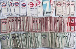 Large quantity (c140) of 1940s-70s London Transport POCKET MAPS comprising 23 Underground card