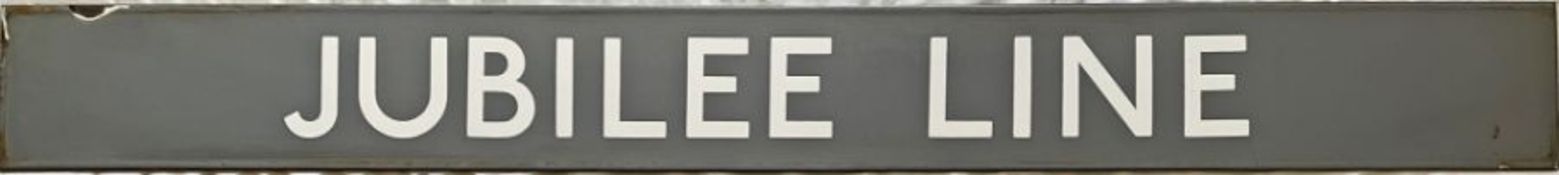 London Underground enamel PLATFORM SIGN 'Jubilee Line'. These were/are located on the platforms