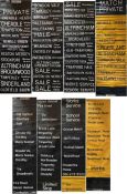 Pair of 1970s SELNEC/Greater Manchester PTE DESTINATION BLINDS, the first coded 33MI/2.74 and the