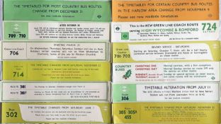 Very large quantity (c160) of 1960s London Transport WINDOW SLIP POSTERS for Country Area & Green