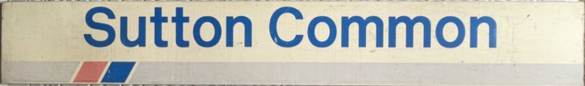 Network SouthEast STATION PLATFORM SIGN from Sutton Common, the former SR station on the Sutton Loop
