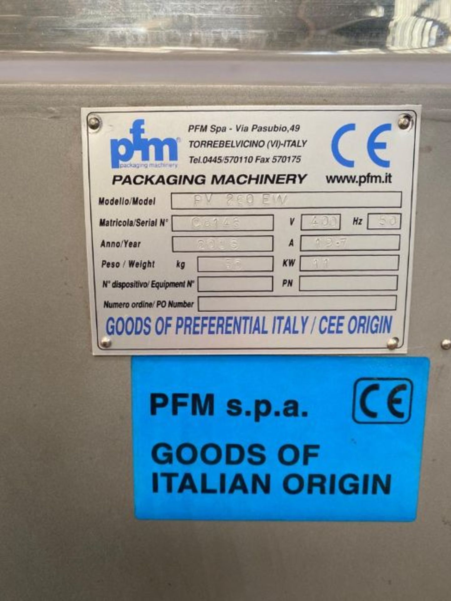 PFM BAGGING MACHINE - Image 7 of 7