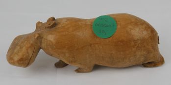 Flußpferd Holz