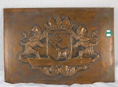Bremensie schönes großes Kupferbild Bremer Wappen