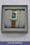 Cluse Women's Fluette Steel Watch and Bracelet Set, Gold