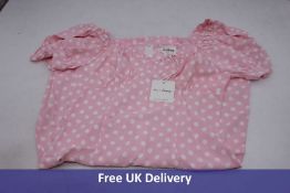 Love And Harmony Blush Dancer Puff Mini Dress, Pink/White, Size L, 1295926