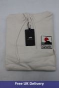 Two Edwin Mount Fuji Hoodies, 1x White, M, 1x Black, L