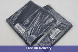 Two LA Linen 18-Pack Polyester Poplin Napkin, 18-Inch, Navy Blue