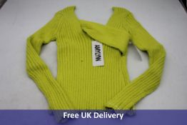 Amy Lynn Leoni Knitted Top, Acid Yellow, M