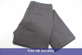 Four Smart Women's Slim Leg Trousers, Dark Brown, 34