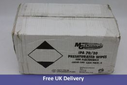 Six Packs MG Chemicals 8241 IPA 70/30 Presaturated Wipes, 140 wipes in a Resealable Soft Pack