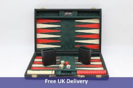 Anne Carlton Travel Backgammon Kit. Used, Some Wear, Missing Some Original Dice