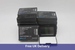 Ten Self-locking Gem Display Boxes, Large, 4x Pearl and 6x Black