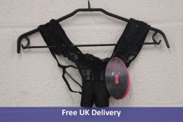 Five items of Hunkemoller Women's Underwear to include 1x Iggy Open Crotch Brazilian, Black, M, 1x J