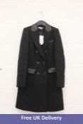 Morgan Wool Coat, Black, UK 6, 212-GSAMIA