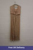 Never Fully Dressed Rose Gold Sequin Vogue Dress, Size 14, NL28479GD14